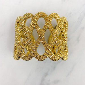 Lilly Pulitzer Gold Lattice Cuff Bracelet NWOT